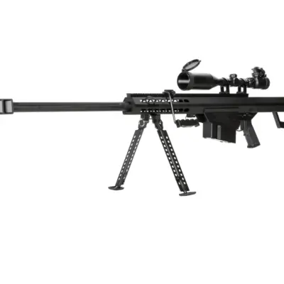 Replika karabinu wyborowego Barret® M82 z Lunetą i dwójnogiem - czarna OD-G-SWL-01-001309-00 asgbox.pl