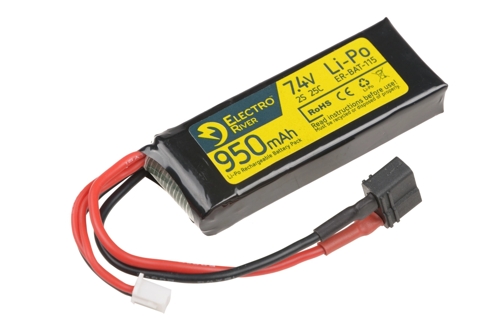 Akumulator LiPo 7,4V 950mAh 25/50C T-connect (DEANS) OD-G-ELR-06-012572-00 asgbox.pl asgbox.pl - Akumulator LiPo 7