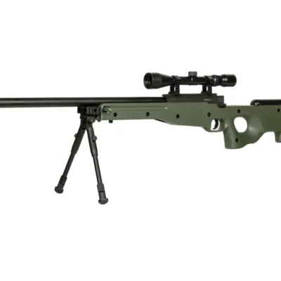 Replika karabinu snajperskiego Warrior I ( z dwójnogiem i lunetą) - Oliwkowa OD-G-WEL-03-000914-00 asgbox.pl