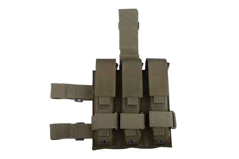 Potrójna ładownica udowa na magazynki typu MP5 - oliwkowa OD-G-GFT-19-009684-00 asgbox.pl Potrójna ładownica udowa na magazynki typu MP5 - oliwkowa - obrazek 3