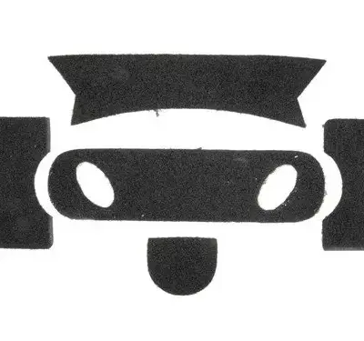 asgbox.pl - Zestaw rzepów do hełmu typu PJ - czarny