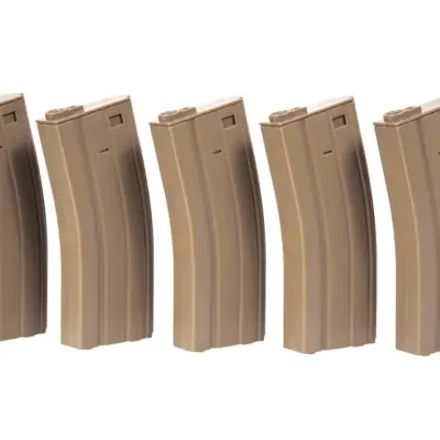 Zestaw 5 magazynków real-cap 30 kulek do M4/M16 - tan OD-G-SPE-05-005270-00 asgbox.pl