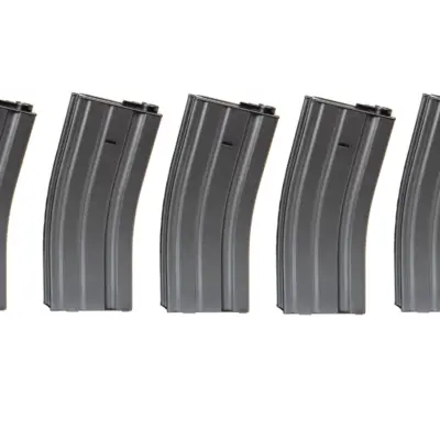 Zestaw 5 magazynków hi-cap 300 kulek do M4/M16 - szary OD-G-SPE-05-005273-00 asgbox.pl
