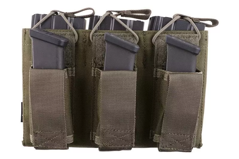 Potrójna ładownica Open Top na magazynki M4/M16 + pistoletowe - foliage green OD-G-EME-19-019157-00 asgbox.pl Potrójna ładownica Open Top na magazynki M4/M16 + pistoletowe - foliage green - obrazek 4