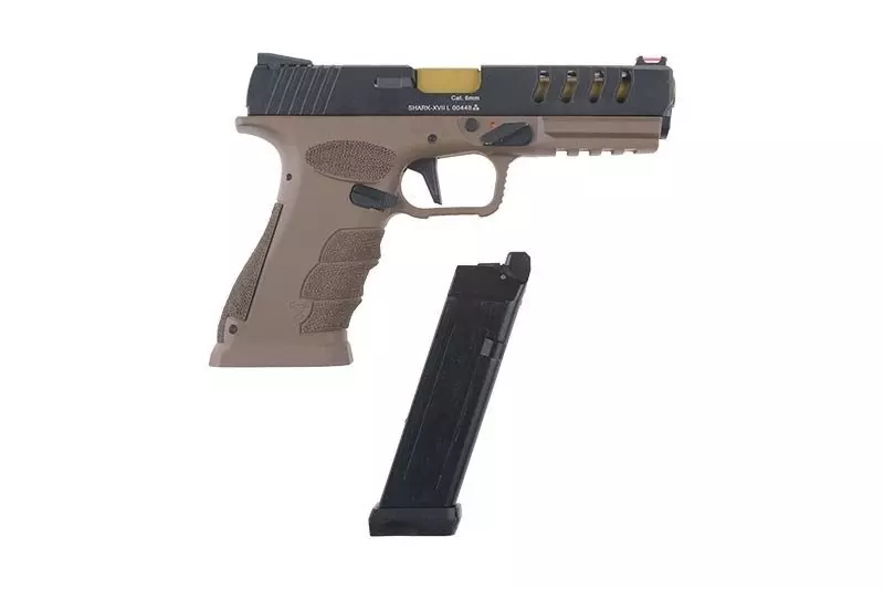 Replika pistoletu CO2 Shark Full Auto - czarny/tan OD-G-APS-02-020840-00 asgbox.pl Replika pistoletu CO2 Shark Full Auto - czarny/tan - obrazek 8