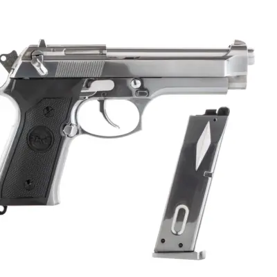 Replika pistoletu SR92 - srebrna OD-G-SRC-02-021691-00 asgbox.pl