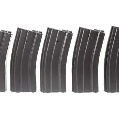 Zestaw 5 magazynków mid-cap 140 kulek do M4/M16 - szary OD-G-SPE-05-016309-00 asgbox.pl