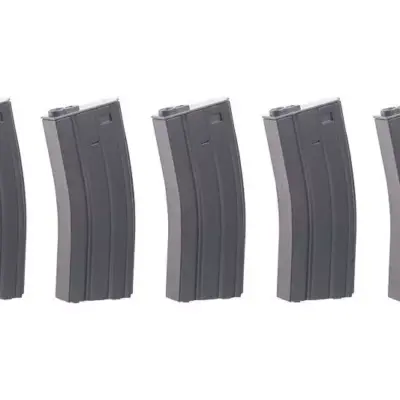 Zestaw 5 magazynków mid-cap na 70 kulek do M4/M16 - szary OD-G-SPE-05-016308-00 asgbox.pl
