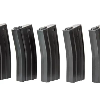 Zestaw 5 magazynków mid-cap 140 kulek do M4/M16 - szary OD-G-SPE-05-016309-00 asgbox.pl