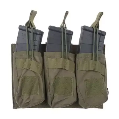 Potrójna ładownica OPEN na magazynki AK - oliwkowy OD-G-PRI-19-019435-00 asgbox.pl