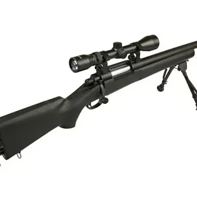 Replika karabinu snajperskiego SW-04 (z lunetą i dwójnogiem) - czarny OD-G-SWL-03-001247-00 asgbox.pl