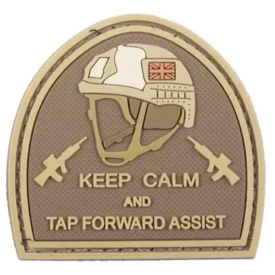 asgbox.pl - Naszywka 3D – Keep Calm And Tap Forvard Assist - tan