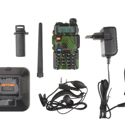 Ręczna, dwukanałowa radiostacja Baofeng UV-5R - krótka bateria (VHF / UHF) - camo OD-G-BAO-31-015147-00 asgbox.pl