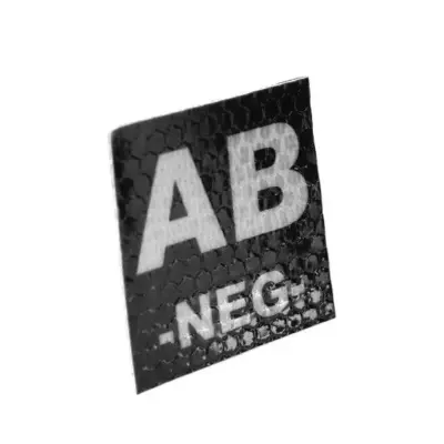 Naszywka IR z grupą krwi: AB NEG OD-G-KAM-30-002092-00 asgbox.pl