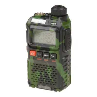Ręczna, dwukanałowa radiostacja Baofeng UV-3R+ (VHF / UHF) 2W - camo OD-G-BAO-31-015146-00 asgbox.pl Ręczna, dwukanałowa radiostacja Baofeng UV-3R+ (VHF / UHF) 2W - camo OD-G-BAO-31-015146-00 asgbox.pl