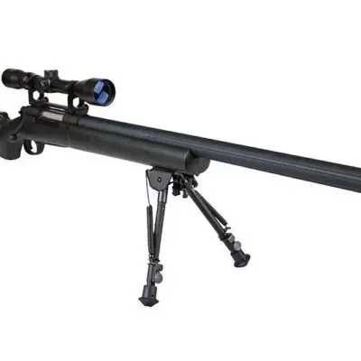 Replika karabinu snajperskiego SW-04J Army (z lunetą i dwójnogiem) - czarna OD-G-SWL-03-003800-00 asgbox.pl