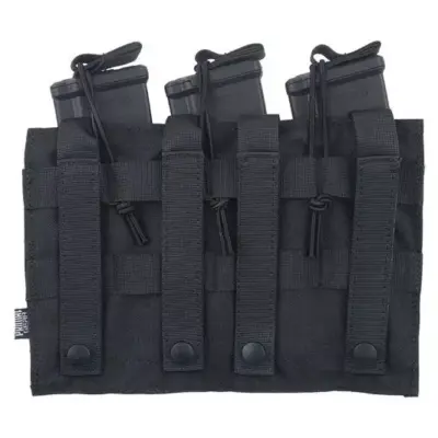 Potrójna ładownica OPEN na magazynki AK - czarna OD-G-PRI-19-019434-00 asgbox.pl