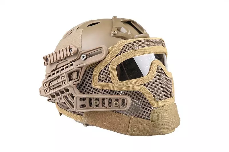 Replika kasku FAST PJ G4 System z osłoną twarzy - Coyote OD-G-EME-21-016948-00 asgbox.pl Replika kasku FAST PJ G4 System z osłoną twarzy - Coyote - obrazek 9