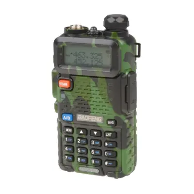 Ręczna, dwukanałowa radiostacja Baofeng UV-5R - krótka bateria (VHF / UHF) - camo OD-G-BAO-31-015147-00 asgbox.pl