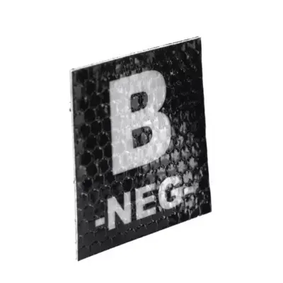 Naszywka IR z grupą krwi: B NEG OD-G-KAM-30-002090-00 asgbox.pl