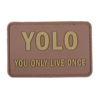 asgbox.pl - Naszywka 3D - YOLO - tan