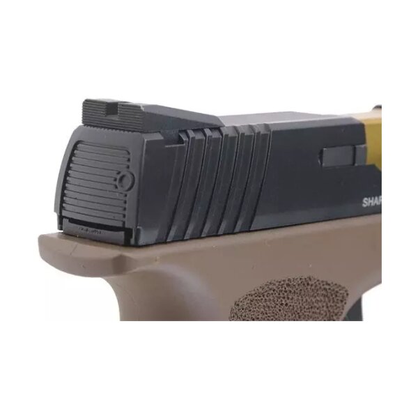 asgbox.pl - Replika pistoletu CO2 Shark Full Auto - czarny/tan
