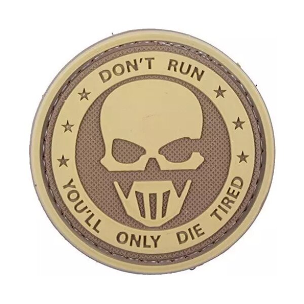 asgbox.pl - Naszywka 3D – Don't Run - Ghost - tan