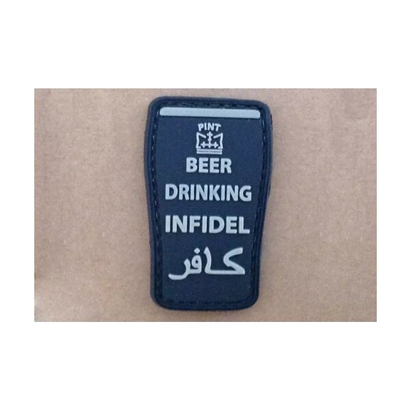 asgbox.pl - Naszywka 3D - Beer drinking infidel - Black