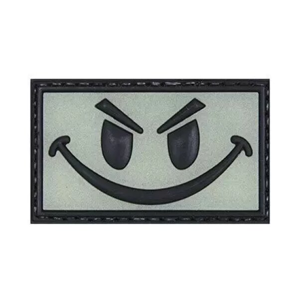 asgbox.pl - Naszywka 3D - Smiley - świecąca w ciemności