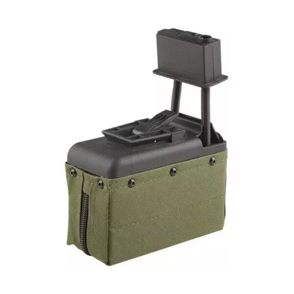 asgbox.pl - Magazynek pudełkowy 1500 kulek do repliki typu M249 - ranger green