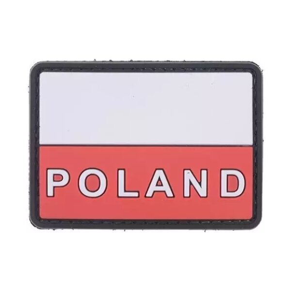 asgbox.pl - Naszywka 3D - Flaga Polski z napisem Poland
