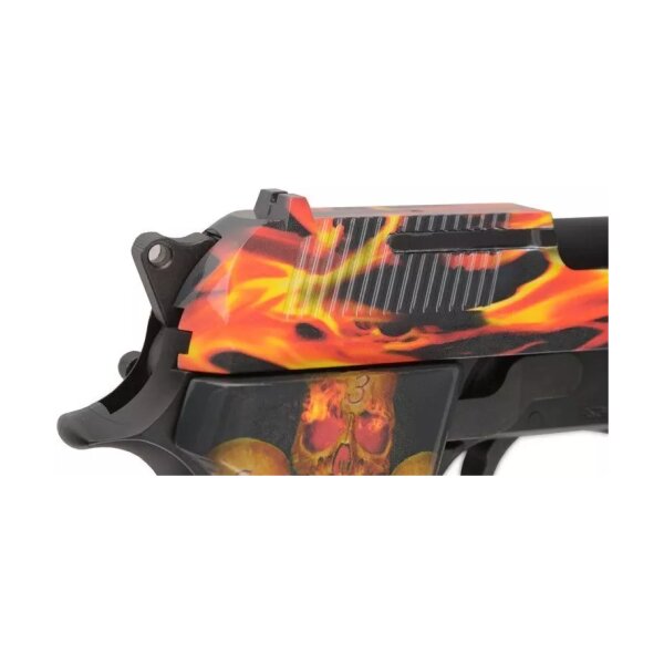 asgbox.pl - Replika pistoletu automatycznego M93R AEP Fire Pattern Custom (Red Frame)