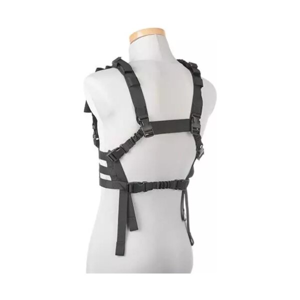 asgbox.pl - Kamizelka taktyczna Chest Rig typu Low Profile - Czarna