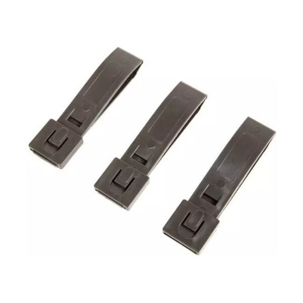 asgbox.pl - Zestaw 3 polimerowych klamer 3" - Mass Grey