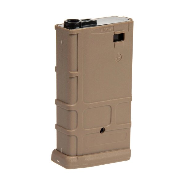 asgbox.pl - Krótki magazynek mid-cap 110 kulek do replik M4/M16 - tan