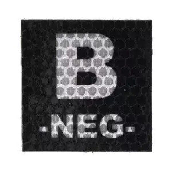 asgbox.pl - Naszywka IR z grupą krwi: B NEG