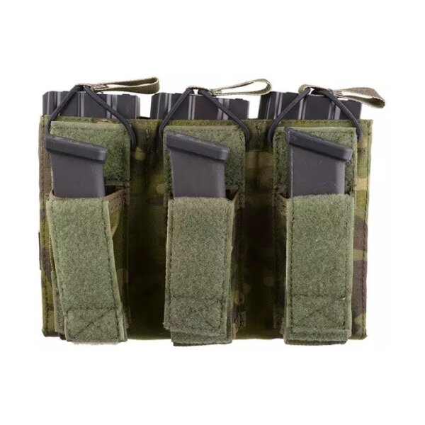 asgbox.pl - Potrójna ładownica Open Top na magazynki M4/M16 + pistoletowe - Multicam Tropic