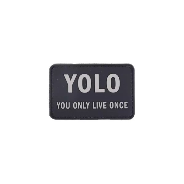 asgbox.pl - Naszywka 3D - YOLO - czarna