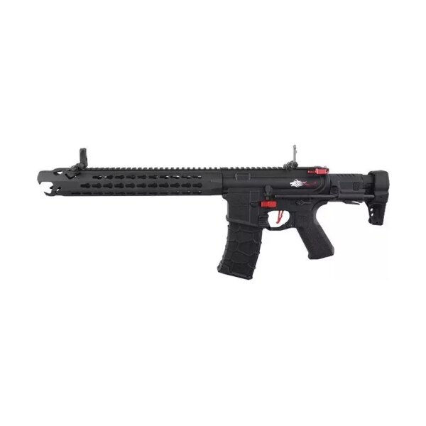 asgbox.pl - Replika karabinka Avalon Leopard - Black/Red (PDW version)