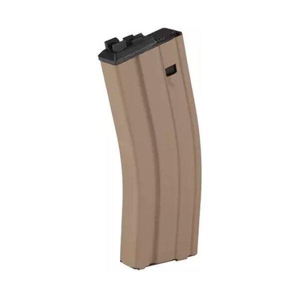asgbox.pl - Magazynek gazowy real-cap 30+2 kulki do replik WE M4/SCAR Open Bolt - tan