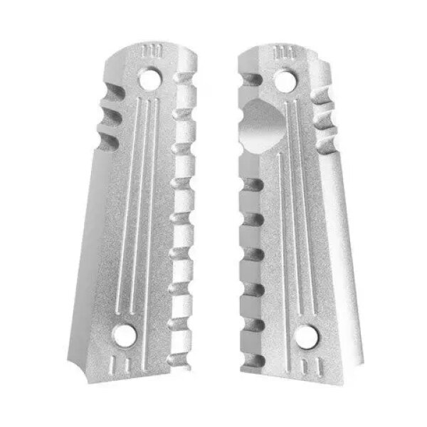 asgbox.pl - Aluminiowe okładziny chwytu do pistoletów typu Colt 1911 - srebrne