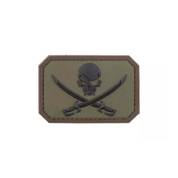asgbox.pl - Naszywka Pirate Skull PVC - Forest