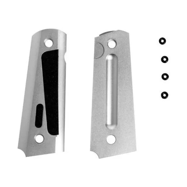 asgbox.pl - Aluminiowe okładziny chwytu TYPE B do pistoletów typu Colt 1911 - srebrne