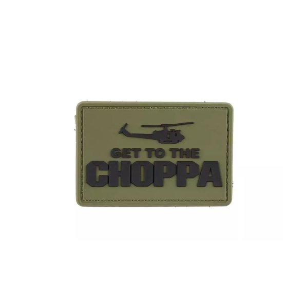 asgbox.pl - Naszywka 3D - Get to the Choppa - oliwkowa