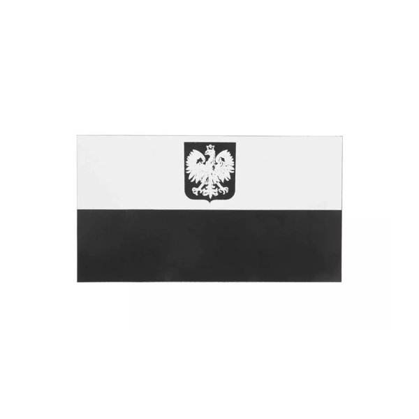asgbox.pl - Naszywka IR - Flaga Polska A2 GEN2 - WH/BLK