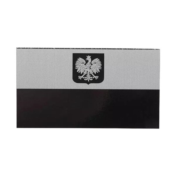 asgbox.pl - Naszywka IR - Flaga Polska A2 - GY/BLK