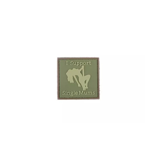 asgbox.pl - Naszywka 3D - I Support Single Mums - oliwkowa