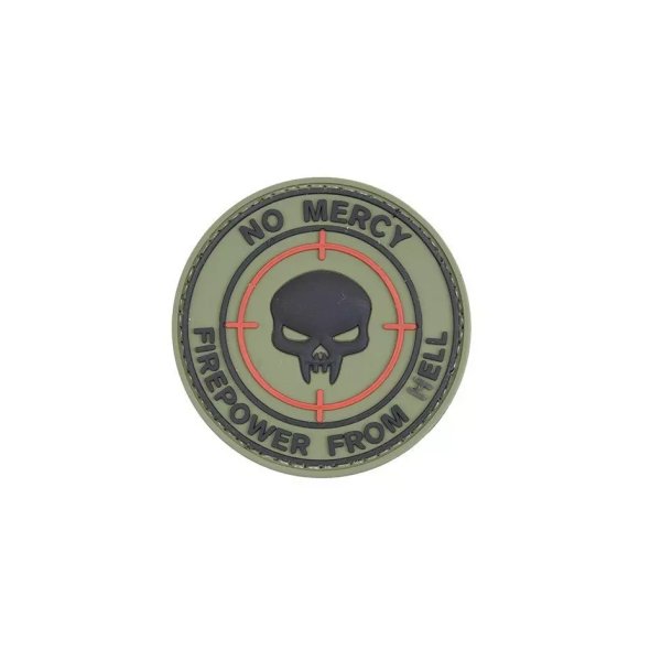 asgbox.pl - Naszywka 3D - NO MERCY – KINETIC WORKING GROUP - Olive