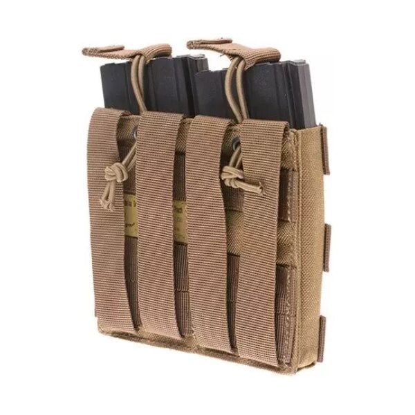 asgbox.pl - Podwójna ładownica Open Top na magazynki M4/M16 - coyote brown
