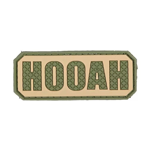 asgbox.pl - Naszywka 3D - Hooah - oliwkowa